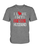 I Love My Awesome Husband Ladies  V Neck T