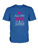 All You Need is Love Ladies HD V Neck T