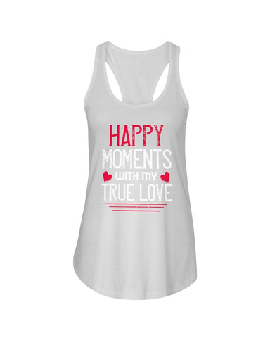 Happy Moments with my True Love Ladies Racerback Tank