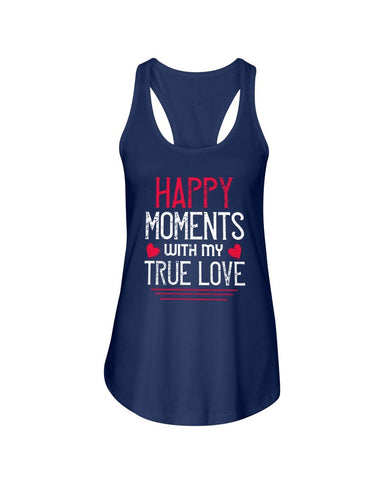 Happy Moments with my True Love Ladies Racerback Tank