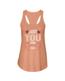 Just You and Me  Ladies Racerback Tank