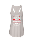 My First Valentine with My Boyfriend Ladies Racerback Tank