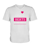 My Heart Only Beats For Him Ladies HD V Neck T