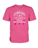 Happy Valentines Day Forever In Love Ladies HD V Neck T