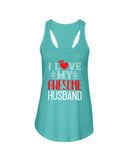 I Love My Awesome Husband Ladies Racerback Tank