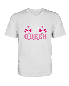 I Love My Queen Ladies HD V Neck T