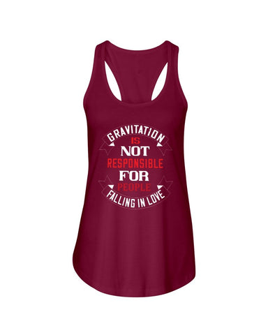 Gravitation is not the reason Ladies Racerback Tank