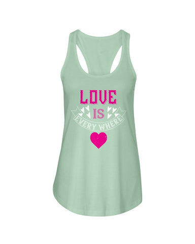 Love Is Everywhere  Ladies Racerback Tank