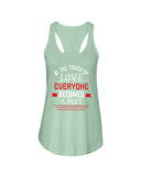 At the touch of Love Ladies Racerback Tank