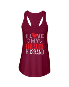 I Love My Awesome Husband Ladies Racerback Tank