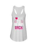 I Love You to the moon and back Ladies Racerback Tank