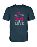 All You Need is Love Ladies HD V Neck T