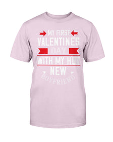 My First Valentines With My Boyfriend Unisex Tee