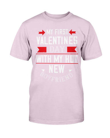 My First Valentines With My Boyfriend Unisex Tee