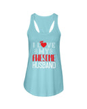 I Love My Awesome Husband Ladies Racerback Tank