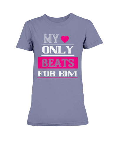 My Heart Beats Only For Him Ladies Missy T-Shirt