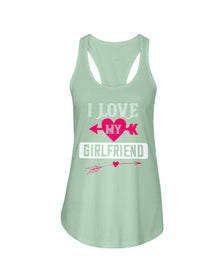 I Love My Girlfriend Ladies Racerback Tank