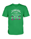 Happy Valentines Day Forever In Love Ladies HD V Neck T