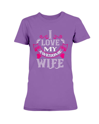 I Love My Awesome Wife Ultra Ladies T-Shirt