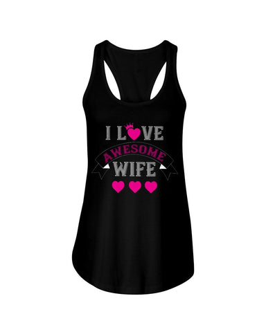 I Love Awesome Wife Ladies Racerback Tank