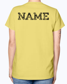 Bride Tee name on back