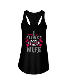 I Love My Awesome Wife Ladies Racerback Tank