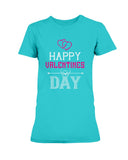 Happy Valentines Day with fancy hearts Ladies Missy T-Shirt