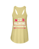 Be my Valentine Feb 14th Ladies Racerback Tank