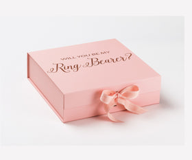 Will You Be My Ring Bearer? Proposal Box Pink - No Border