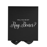 Will You Be My Ring Bearer? Proposal Box black - No Border