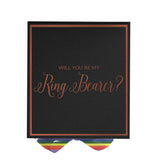 Will You Be My Ring Bearer? Proposal Box black -  Border - Rainbow Ribbon