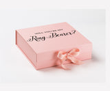 Will You Be My Ring Bearer? Proposal Box Pink - No Border