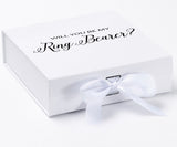 Will You Be My Ring Bearer? Proposal Box White - No Border