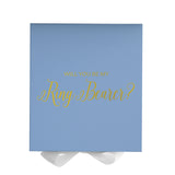 Will You Be My Ring Bearer? Proposal Box Light Blue w/ white Bow- No Border