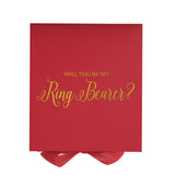 Will You Be My Ring Bearer? Proposal Box Red - No Border