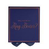 Will You Be My Ring Bearer? Proposal Box Navy -  Border