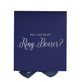 Will You Be My Ring Bearer? Proposal Box Navy - No Border