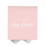 Will You Be My Ring Bearer? Proposal Box Pink w/ White Bow - No Border