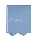 Will You Be My Flower Girl? Proposal Box Light Blue -  Border