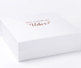 Will You Be My Usher? Proposal Box White - No Border - No ribbon