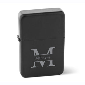 Personalized Lighters - Wind Proof - Matte Black - Groomsmen Gifts