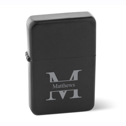 Personalized Lighters - Wind Proof - Matte Black - Groomsmen Gifts