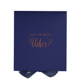 Will You Be My Usher? Proposal Box Navy - No Border