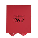 Will You Be My Usher? Proposal Box Red - No Border