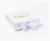 Will You Be My Usher? Proposal Box White - No Border