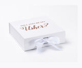 Will You Be My Usher? Proposal Box White - No Border