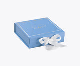 Will You Be My Usher? Proposal Box Light Blue w/ white Bow-  Border