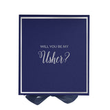 Will You Be My Usher? Proposal Box Navy -  Border