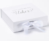 Will You Be My Usher? Proposal Box White - No Border