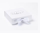 Will You Be My Usher? Proposal Box White - No Border